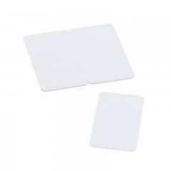 Carte sécable par 3 PVC blanche pour imprimante étiquette Edikio - par 100
