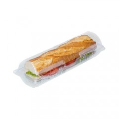 Coque sandwich plastique baguette avec couvercle à charnière - par 240