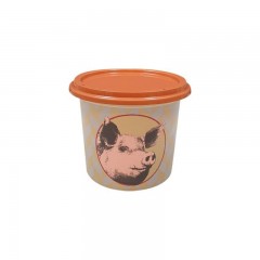 pot plastique pp "rillettes de porc" avec couvercle 125 ml - par 250