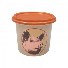 pot plastique pp "rillettes de porc" avec couvercle 500 ml - par 250