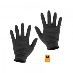 gants nitrile noir non poudre taille m (7/8) - par 100