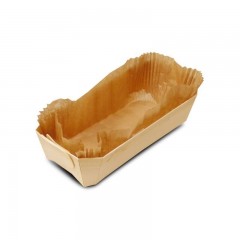 Moule de cuisson bois Juliette avec caissette papier 750 ml 17,6 x 11,4 x  5,9 cm - 20 unités