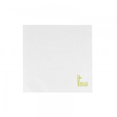 serviette blanche bambou biodegradable 40 x 40 cm - par 50