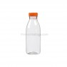 bouteille jetable en plastique 250 ml avec bouchon orange - par 270