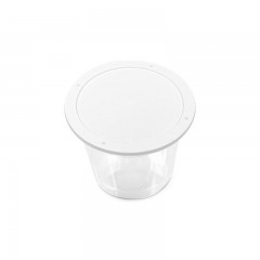 pot plastique transparent avec couvercle 250 ml - par 250