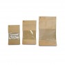 sachet doypack kraft brun avec zip et fenetre 11 x 6,5 x 18,5 cm - par 100