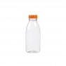 bouteille plastique jetable 330 ml avec bouchon orange - par 205