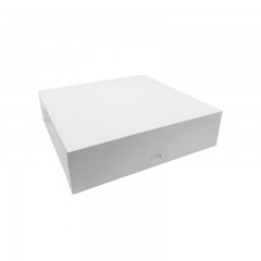 Boîte pâtissière blanche 35 x 35 x 10 cm - par 25