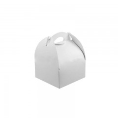 boite patissiere a poignee blanche 11 x 10 x 7 cm - par 50