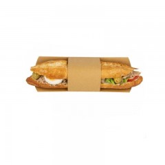 etui a sandwich en kraft brun 23 x 10,5 cm - par 100