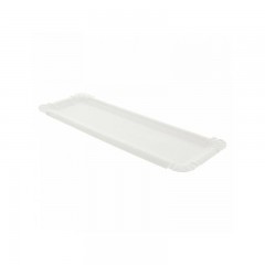 plateau ravier carton blanc format "hot-dog" 23 x 8 cm - par 250