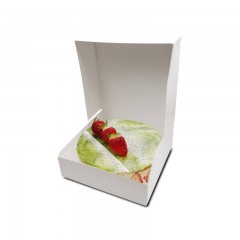 boite patissiere blanche 27 x 27 x 10 cm - par 50