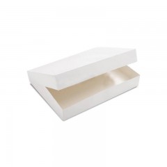 Boîte pâtissière blanche 43,5 x 29,5 x 6 cm - par 25