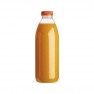 grande bouteille plastique jetable 1 litre avec bouchon orange - par 74
