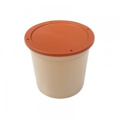 pot plastique gres avec couvercle marron 500 ml - par 250