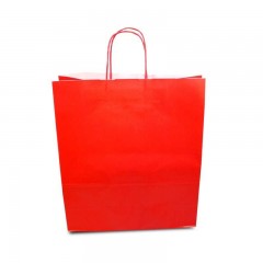 sac cabas rouge a poignees torsadees 35 x 14 x 40 cm - par 50