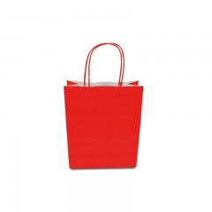 sac cabas rouge a poignees torsadees 18 x 8 x 22 cm - par 50