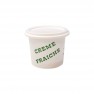 pot plastique blanc "creme fraiche" avec couvercle 125 ml - par 250