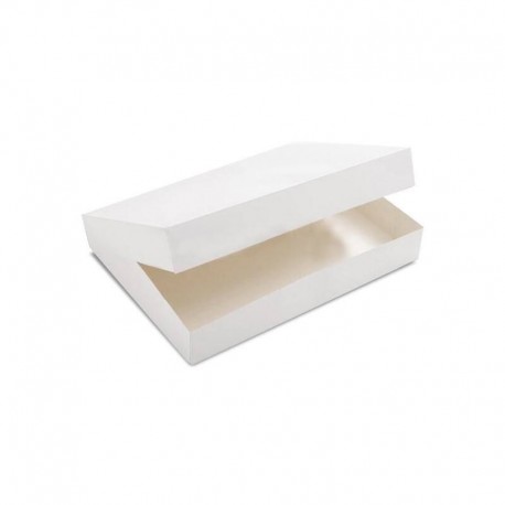 boite traiteur blanche pour fougasse 40 x 20 x 5 cm - par 50