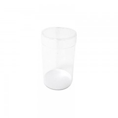 tube rond en pvc transparent avec fond carton blanc 7 x 11 cm - par 25