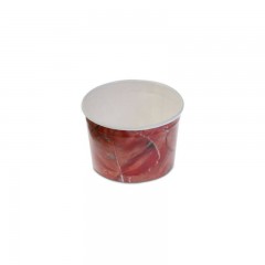 pot a glace tipo rouge en carton avec revetement pla 135 ml - par 1680
