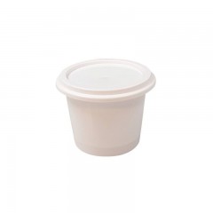 pot plastique blanc avec couvercle 125 ml - par 250