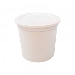 pot plastique blanc avec couvercle 500 ml - par 250