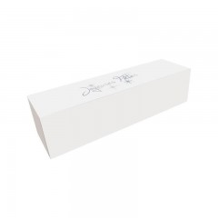 Boîte à bûche "Joyeuses Fêtes" blanche 50 x 11 x 11 cm - par 25
